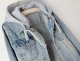 Women's Casual Detachable Hoodie Denim Jacket