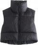 Women's Winter Umbilical Tank Top Lightweight Sleeveless Warm Coat with Padded Vest