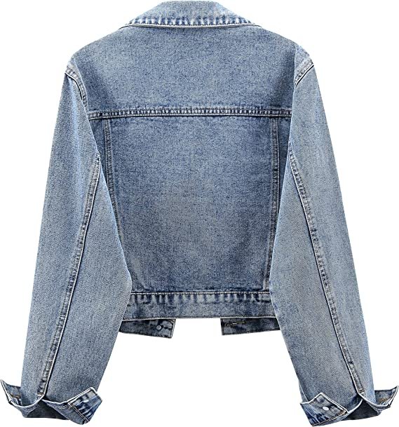 Women's Casual Detachable Hoodie Denim Jacket